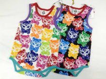 Teddy mini SUGAR HIGH Pattern Sleeveless Bodysuits