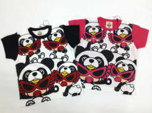 PANDA MINI-chan Pattern Short-sleeved T-shirt