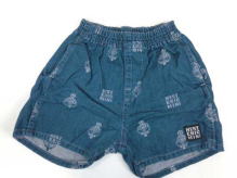 MINI FACE Jacquard Denim Above the knee length pants