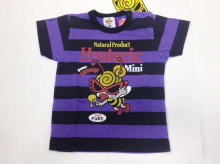LITTLE BEE & Border Pattern Short-sleeved T-shirt