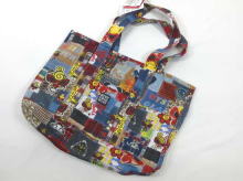 MESSY PATCHWORK Pattern Tote Bag