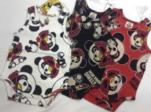 PANDA MINI-chan & LOGO무늬민소매아기 바디 슈트