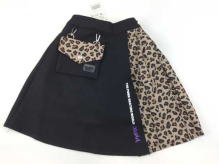 LOGO Pattern Switching Polyester Mini skirt (with Inner pants)