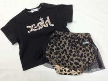 LOGO & Leopard花纹 BIG短袖T恤 &灯笼裤 (与 Tull)