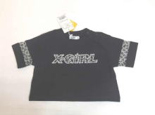 Mesh switching LOGO Pattern Short length Short-sleeved T-shirt