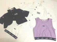 LOGO Pattern Short length See-through Shirt (with Short length Tank top)