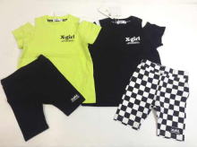 LOGO무늬어깨열다티셔츠소재드레스 (with무릎 길이레깅스)