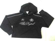 LOGO Embroidery Short length Raglan Hooded Punch sweatshirts