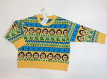 Funny Gorilla & LOGO Pattern Jacquard Knit