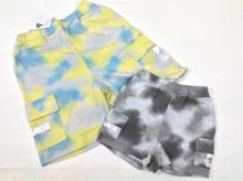 OG Gorilla & LOGO Pattern Unevenly dyed Above the knee length pants