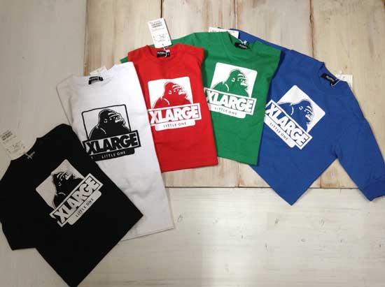 XLARGE KIDS はっ水 ビッグOGゴリラプリントTシャツ　長袖　ロンT